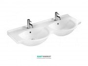 Раковина для ванной подвесная двойная Hatria Sophie 50х125 см санфарфор белый Y0Q501