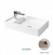 Раковина для ванної ArtCeram Scalino 75х38 см санфарфор кремовий SCL004 22; 00