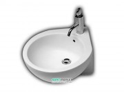 Раковина для ванної кутова Hatria You & Me 46х46 кріплення зліва санфарфор білий Y0H601