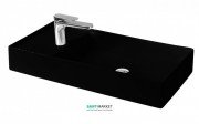 Раковина для ванної ArtCeram Scalino 75х38 см чорний глянсовий SCL004 03; 00