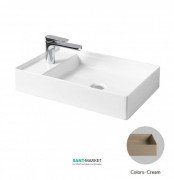 Раковина для ванної ArtCeram Scalino 75х38 см санфарфор кремовий SCL004 22; 00
