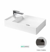 Раковина для ванной ArtCeram Scalino 75х38 см санфарфор коричневый SCL004 25;00
