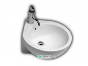 Раковина для ванной угловая Hatria You & Me 46х46 крепления справа санфарфор белый Y0H701