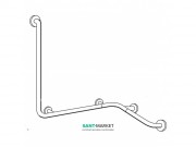 Опорный поручень угловой Hatria Autonomy с левой вертикальной штангой белый Y0CZ