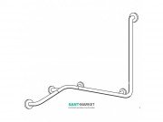 Опорний поручень кутовий Hatria Autonomy з правого вертикальної штангою білий Y0CV