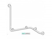 Опорний поручень кутовий Hatria Autonomy з лівої вертикальної штангою білий Y0CZ