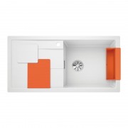 Мойка для кухни Blanco Sity XL 6 S SILGRANIT PuraDur® белый/апельсин 525059
