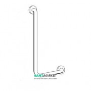 Опорний поручень з прямим кутом зліва Hatria Autonomy 67х35 см білий Y0CS