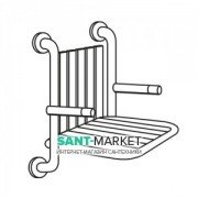 Сидіння відкидне навісне для душа зі спинкою і підлокітниками Hatria Autonomy метал Y0DW