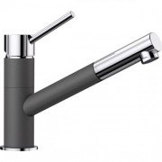 Смеситель для кухни Blanco Kano-S однорычажный темная скала/хром 525044