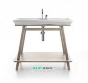 Консоль под раковину ArtCeram Naked System Trapezio на 97 см дуб выбеленный ACM012