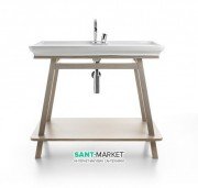 Консоль під раковину ArtCeram Naked System Trapezio на 97 см дуб вибілений ACM012