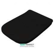 Сидіння з кришкою для унітазу ArtCeram A16 чорний глянсовий / хром ASA001 03; 71