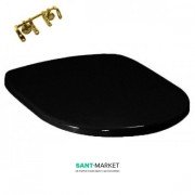 Сидіння з кришкою для унітазу ArtCeram Azuley чорний глянсовий / золото AZA001 03; 73