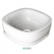 Раковина для ванної ArtCeram Azuley накладна 45х45 см білий матовий AZL001 05; 00