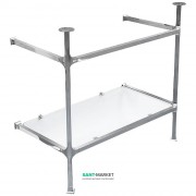 Консоль под раковину ArtCeram Civitas на 90 см с полкой хром CIA006 71