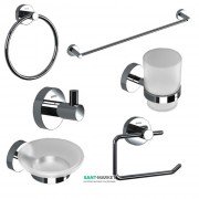 Комплект аксессуаров для ванной комнаты Sonia Loop белый/хром 179718