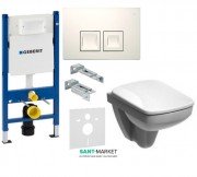 Унитаз Kolo Nova Pro с сидением инсталляцией Geberit Duofix и смывной клавишей Delta 50 M39018000+458.168.11.1