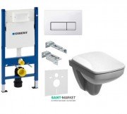 Унитаз Kolo Nova Pro с сидением инсталляцией Geberit Duofix и смывной клавишей Delta 51 M39018000+458.178.11.1