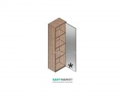Пенал підвісний Hatria SLIDING wood system 260x400x1200 горіх / дзеркальний YXPD92