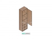 Пенал подвесной Hatria SLIDING wood system 260x400x1400 орех YXQ792