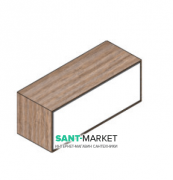 Тумба подвесная для раковины Hatria Sliding wood system 120 без отверстий дерево орех/белый глянец YXRZ92
