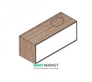 Тумба подвесная Hatria Sliding wood system 100 с отверстием справа дерево орех/белый глянец YXTP92