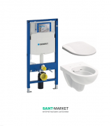 Унитаз подвесной Kolo Nova Pro Rimfree с сидением и инсталляцией Geberit Duofix Sigma M33120000 + M30112000 + 111.300.00.5