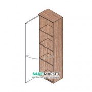 Пенал підвісний Hatria SLIDING wood system 260x400x1000 горіх / білий глянцевий YXPV92