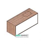 Тумба подвесная Hatria Sliding wood system 100 с отверстием справа (cut 2) дерево орех/белый глянец YXUH92