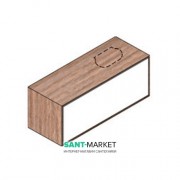 Тумба підвісна Hatria Sliding wood system 120 з отвором праворуч дерево горіх / білий глянець YXTN92