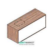 Тумба подвесная Hatria Sliding wood system 100 с отверстием слева (cut 2) дерево орех/белый глянец YXU992