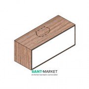 Тумба подвесная Hatria Sliding wood system 120 с отверстием в центре дерево орех/белый глянец YXT392