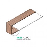 Пенал подвесной Hatria SLIDING wood system 1000x260x400 орех/белый глянец YXQR92