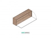 Пенал підвісний Hatria SLIDING wood system 1000x260x400 горіх / білий глянцевий YXR892