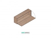 Пенал підвісний Hatria SLIDING wood system 1000x260x400 горіх YXRE92