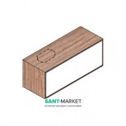 Тумба подвесная Hatria Sliding wood system 120 с отверстием слева дерево орех/белый глянец YXTE92