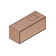 Тумба підвісна Hatria Sliding wood system 120 з отвором праворуч (cut 2) дерево горіх YXUL92