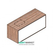 Тумба подвесная Hatria Sliding wood system 120 с отверстием слева (cut 2) дерево орех/белый глянец YXU892