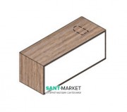 Тумба підвісна Hatria Sliding wood system 120 з отвором праворуч (cut 3) дерево горіх / білий глянець YXWA92