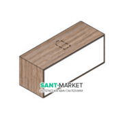 Тумба подвесная Hatria Sliding wood system 120 с отверстием в центре (cut 3) дерево орех/белый глянец YXUR92