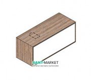 Тумба подвесная Hatria Sliding wood system 120 с отверстием слева (cut 3) дерево орех/белый глянец YXW292