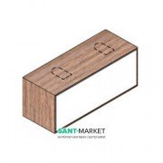 Тумба подвесная Hatria Sliding wood system 120 с двумя отверстиями (cut 4) дерево орех/белый глянец YXWH92