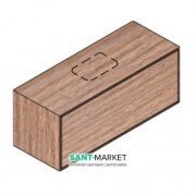 Тумба підвісна Hatria Sliding wood system 80 з отвором в центрі (cut 2) дерево горіх YXU592