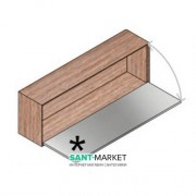 Пенал подвесной Hatria SLIDING wood system 1200x260x400 орех/зеркальный YXRA92