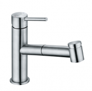 Смеситель для кухни Kludi Steel однорычажный с выдвижным изливом нержавеющая сталь 44851F860