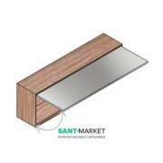 Пенал подвесной Hatria SLIDING wood system 1400x260x400 орех/зеркальный YXQS92