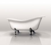 Ванна акриловая Gruppo Treesse Epoca 170х80 см белый фурнитура хром V5071