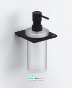 Диспенсер для рідкого мила Sonia S-Cube Black білий / чорний матовий 173044
