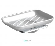 Мыльница для ванной Sonia S-Cube настенная белый/хром 166886